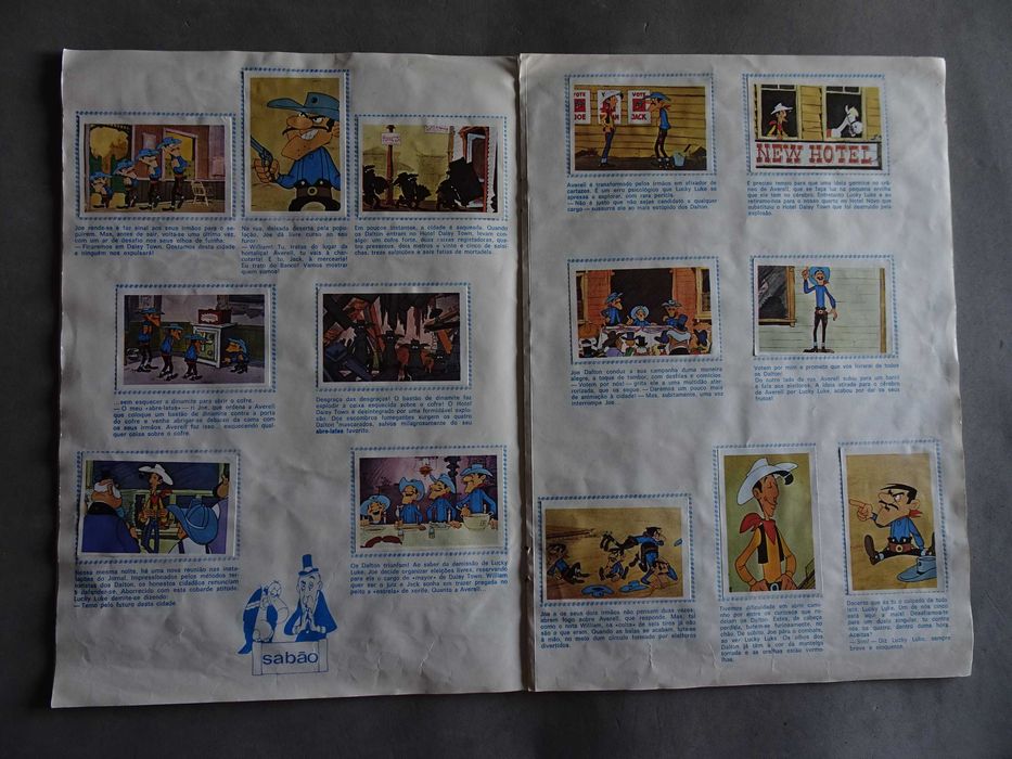 Caderneta de cromos Lucky Luke (faltam 6 cromos)