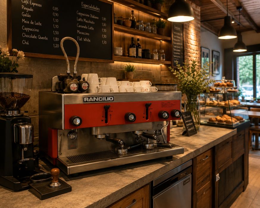 Máquina de Café Profissional Rancilio - 2 Grupos - Ocasião