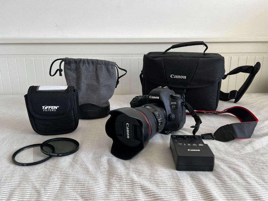 Canon 6d Mark II + Lente  24-105  1:4 L + Mochila + Filtros Tiffen