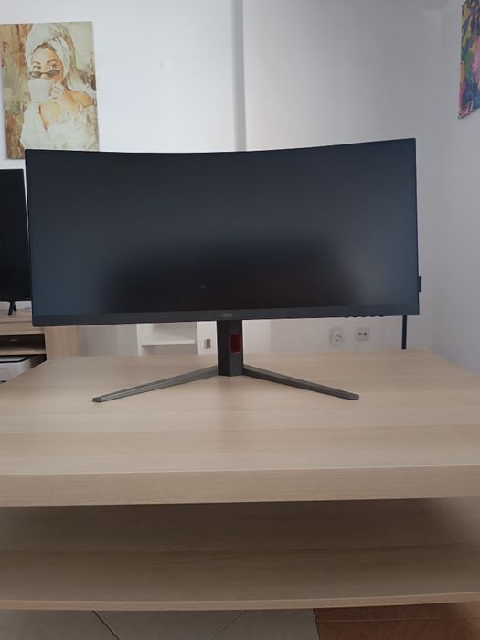 Monitor Curvo AOC Gaming 34" CU34G4 (Ultrawide / 180Hz / UWQHD) – Como Novo