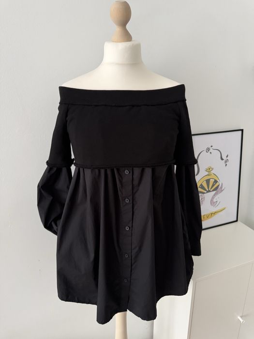 DKNY Bawełniana tunika koszulowa z Kieszonkami M