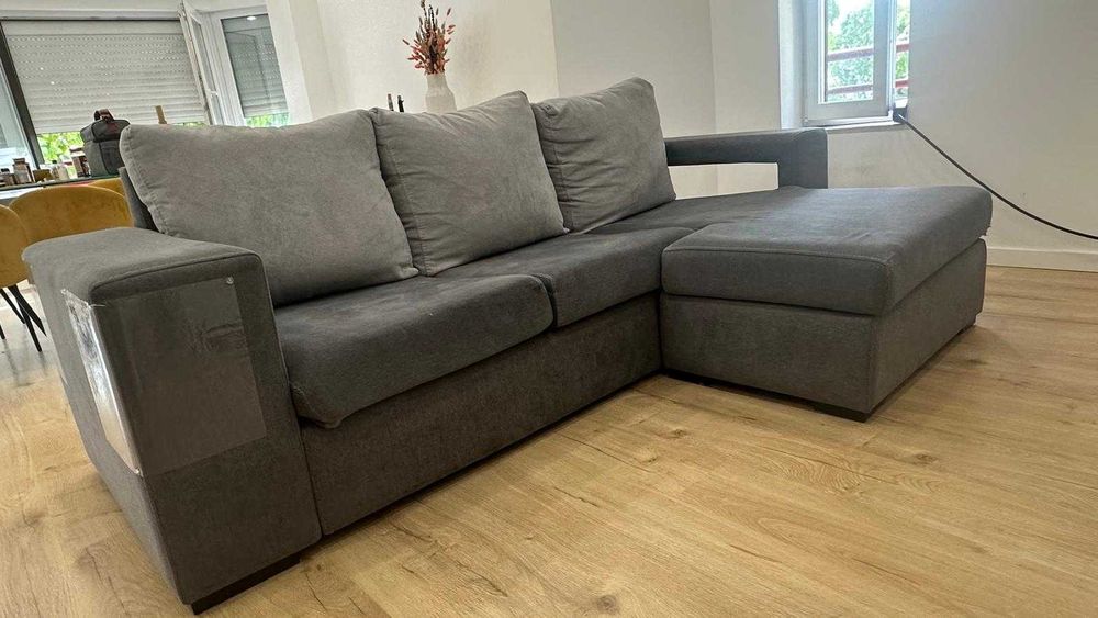 Sofá 3 lugares com chaise longue