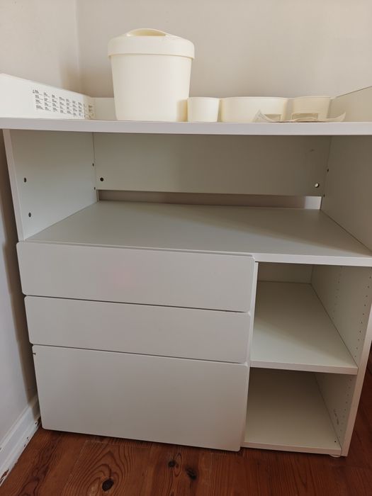 Trocador, branco branco/com 3 gavetas IKEA