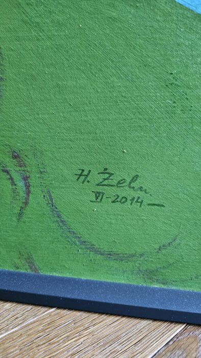 Henryk Żelaśkiewicz - Indianka i tukan obraz olejny