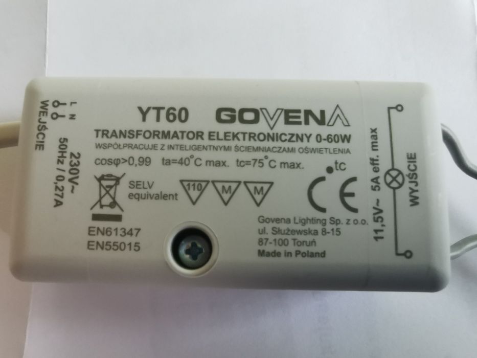 Zasilacz YT60 nowy.