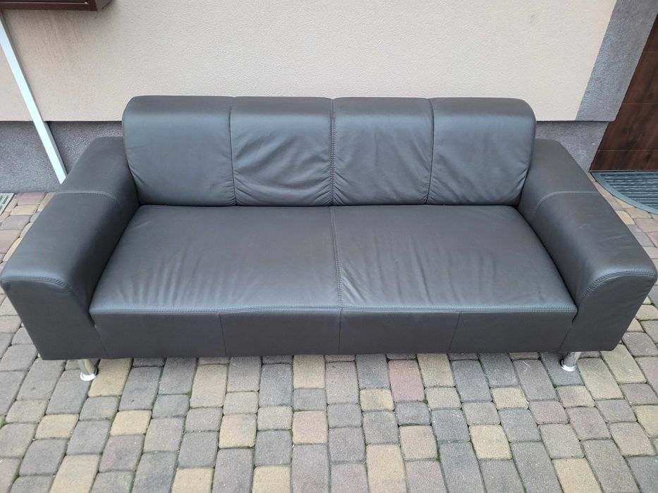 Sofa Trzyosobowa Ze Skóry Naturalnej  Nowoczesny Design