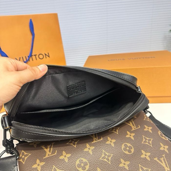 Louis Vuitton trio 3v1 3в1 messenger сумка мужская коричневая кожаная