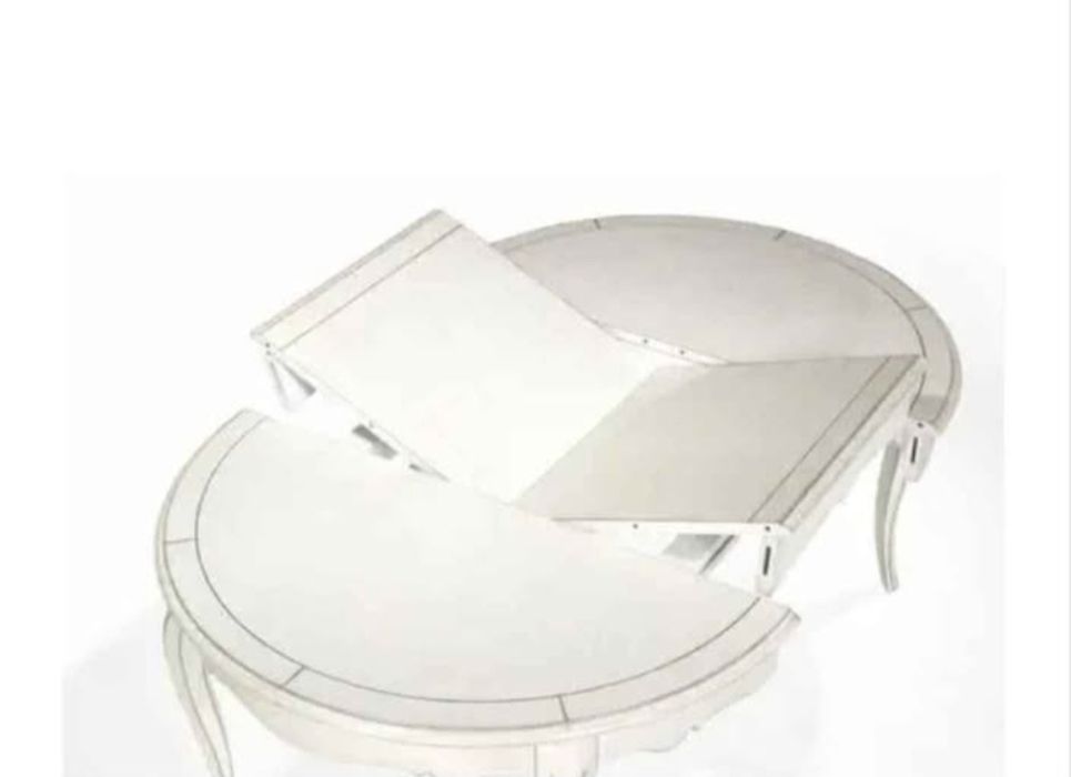 Mesa de jantar extensível Queen Anne 1,25/1,95 (rara e escassa)