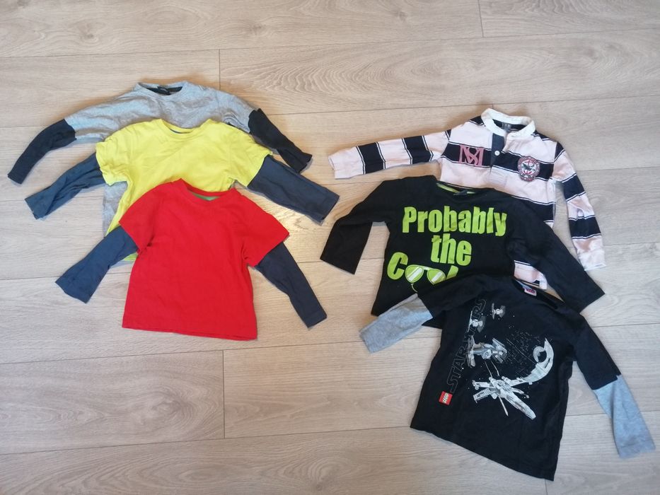 10. Zestaw paka ubrań dla chłopca r. 98 Next, H&M, Kaxs, Kappahl, Zara