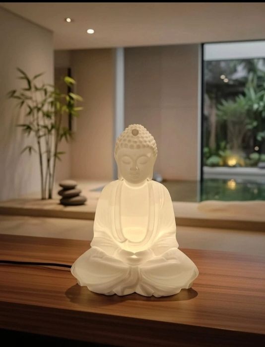 Luminária Buda iluminado