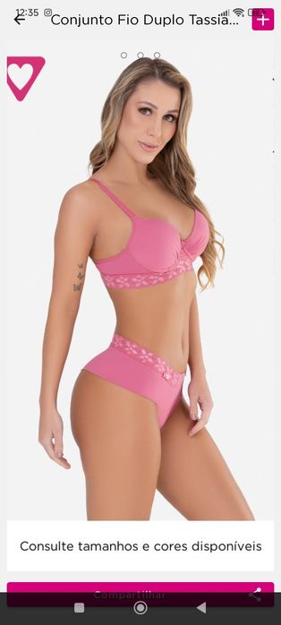 Conjuntos calcinhas/cueca femininas e sutiã