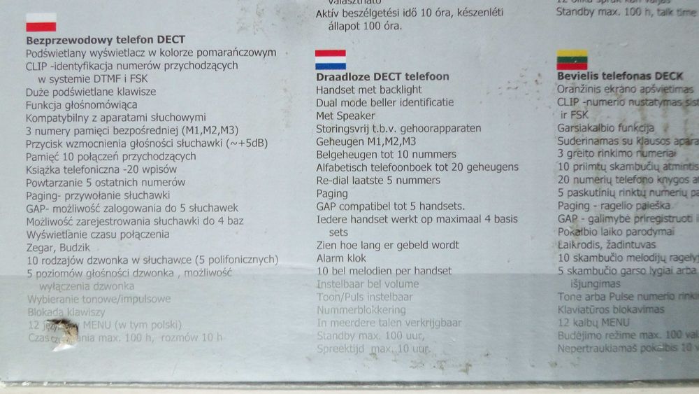 telefon stacjonarny bezprzewodowy DECT MC 6800
