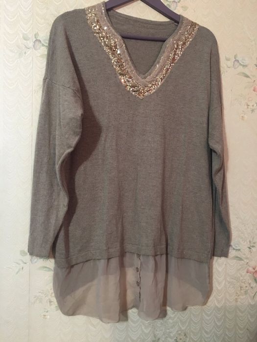 Кардиган свитер туника гольф 50-52