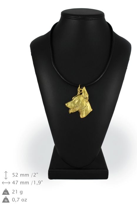 Doberman naszyjnik pozłocony w pudełku Art-Dog
