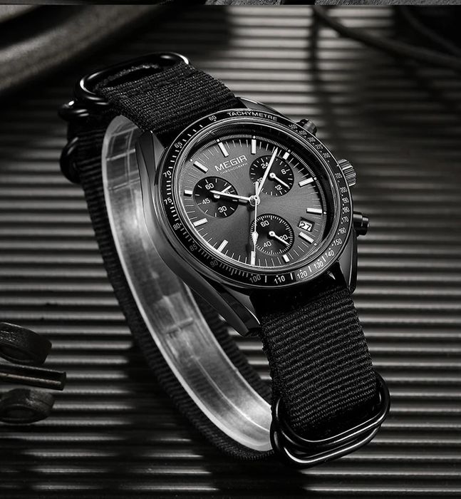 ‼️ MEGIR ‼️Хронограф годинник чоловічий наручний