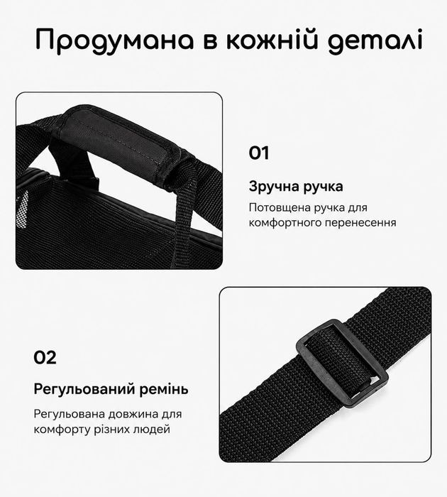 Сумка-переноска для котів і собак з вентиляційною сіткою (3 розміри - 2.5/5/7 кг) Переноска для тварин