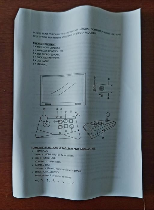 Consola Retro Wireless + de 1000 jogos, 2 comandos c/nova, Hdmi/Usb