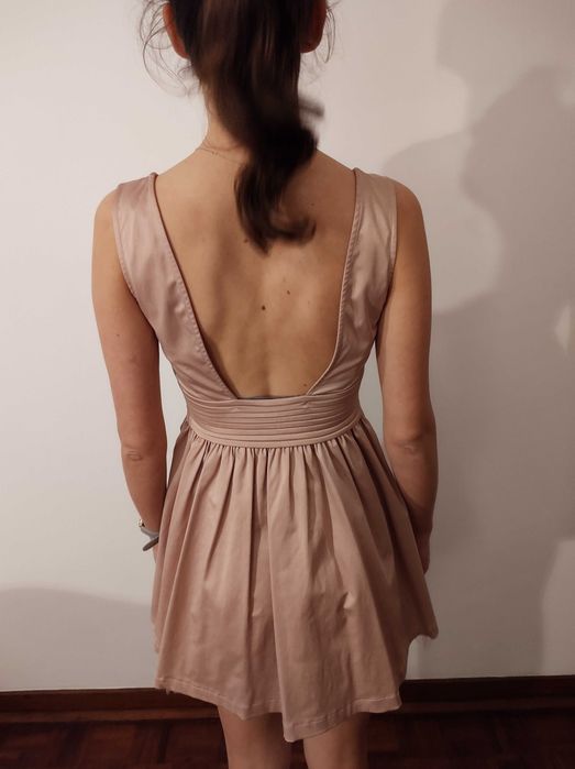 Vestido Zara Toque Cetim