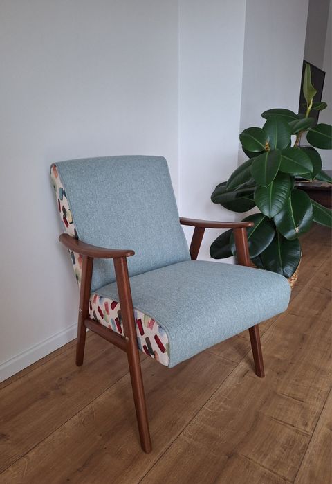 Fotel PRL vintage | mahoń | po renowacji | Trojmiasto