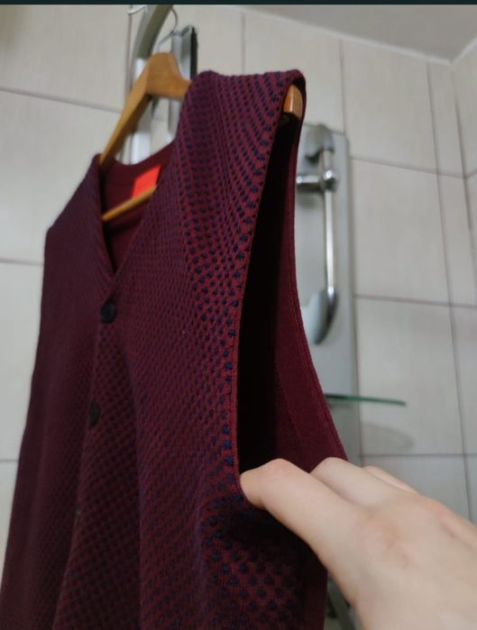 sweter kamizelka sweterek L Vistula bezrękawnik materiałowy z dzianiny