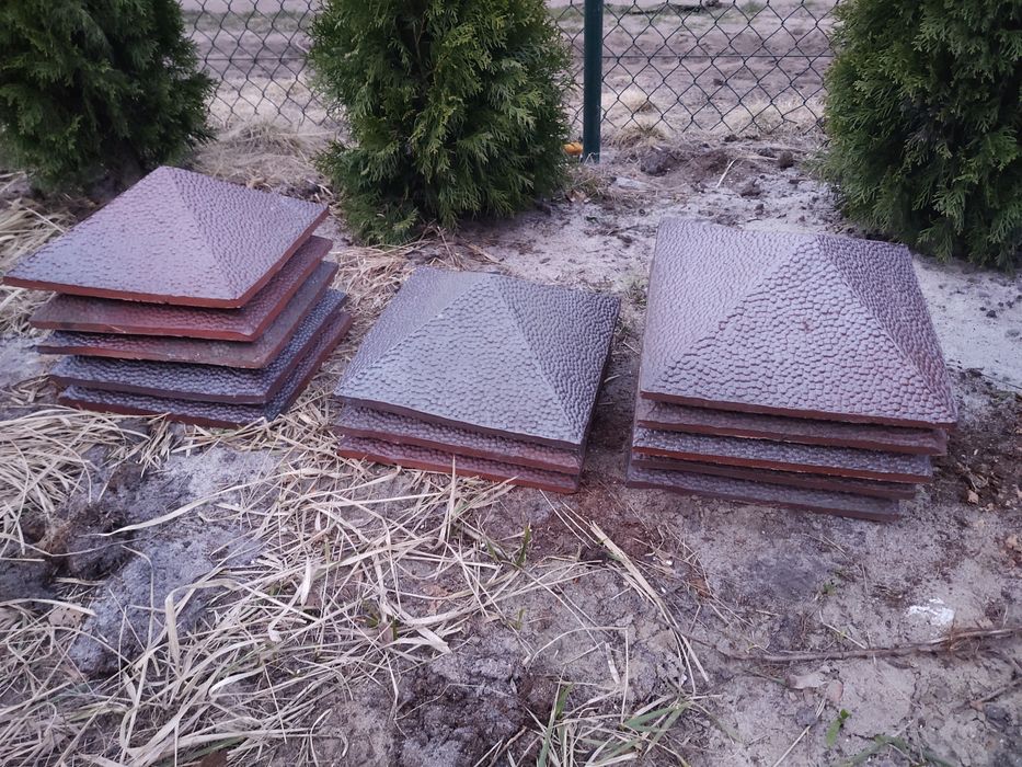 13 x Daszek słupa ogrodzeniowego czapa klinkier 30x30