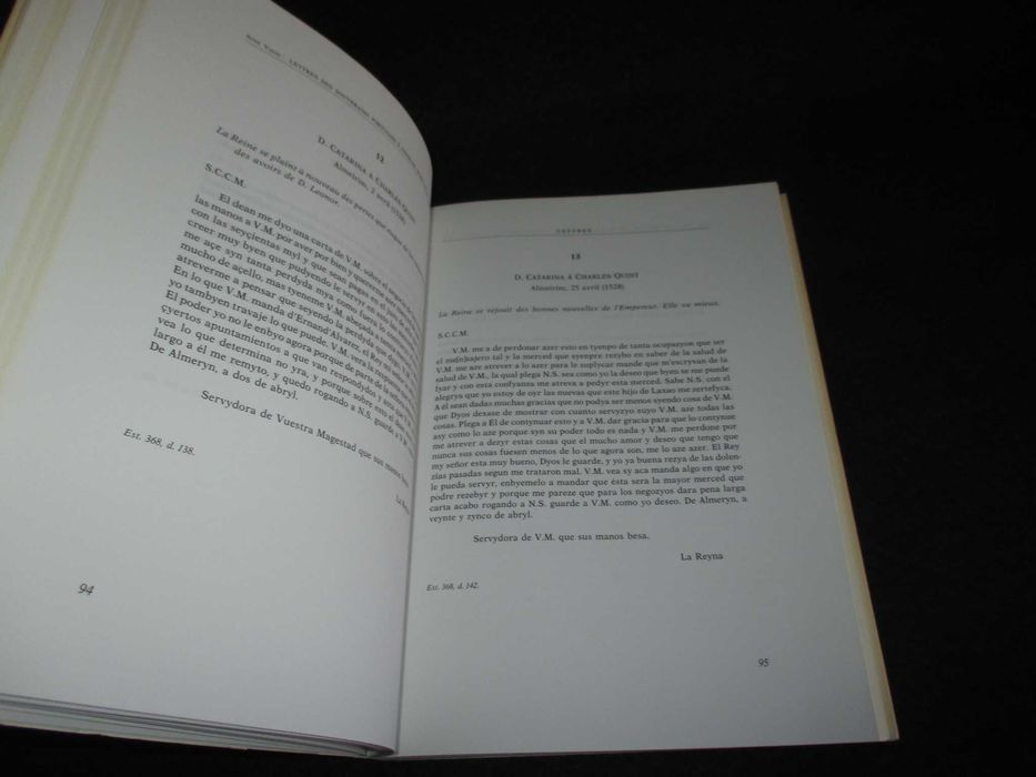 Livro Lettres des Souverains Portugais à Charles Quint et Impératrice