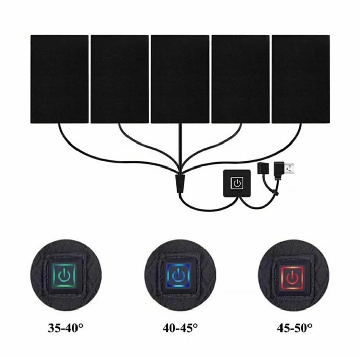 В наявності Нагрівальні елементи(пластини) від Usb