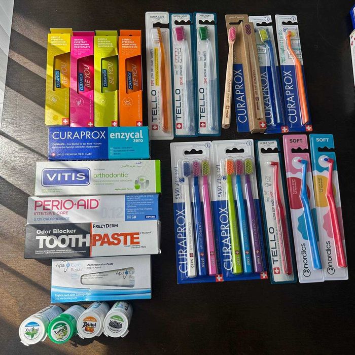 Зубні пасти щітки ополіскувачі curaprox vitis biorepair gum miradent