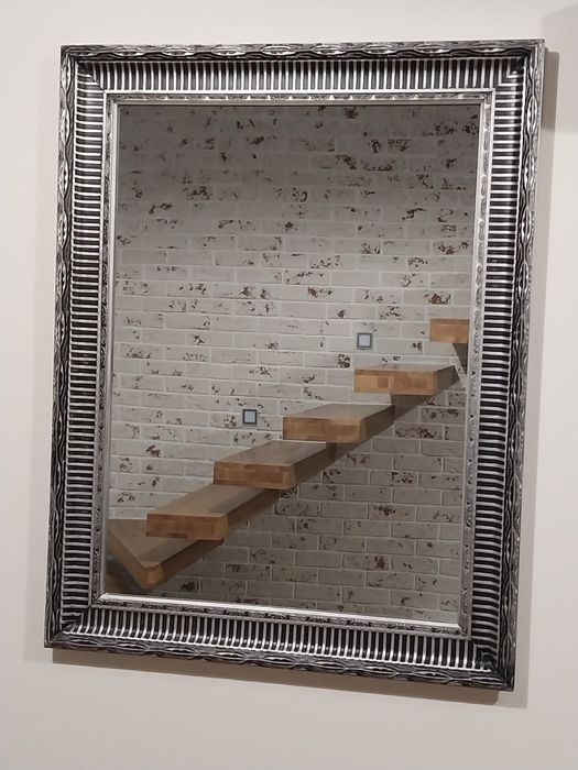 Lustro srebrna rama 70x90