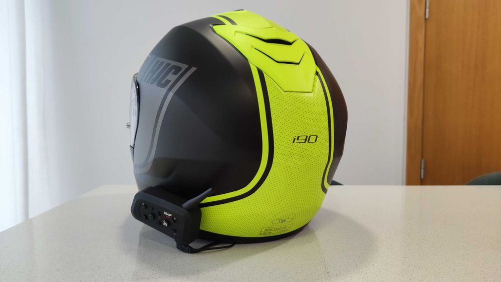 Capacete mota HJC i90, com intercomunicador e pinLock, como novo, L