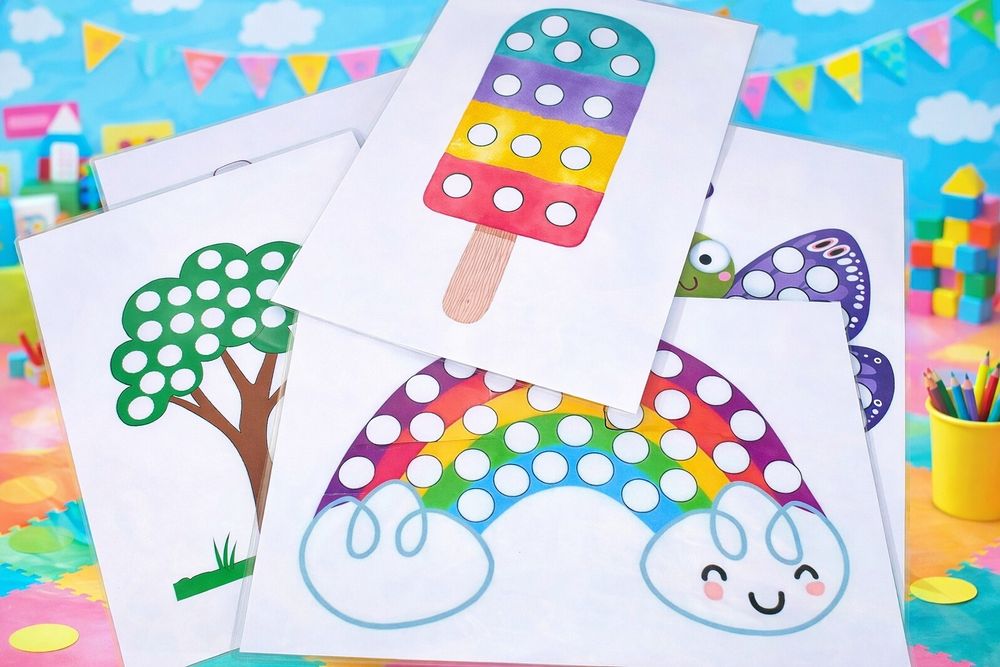 Розвивальні ламіновані картки A4 /дрібна моторика/ 5 шт