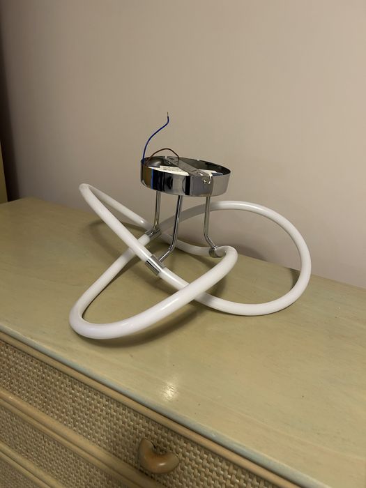 Lampa sufitowa Fala LED akrylowa srebrna