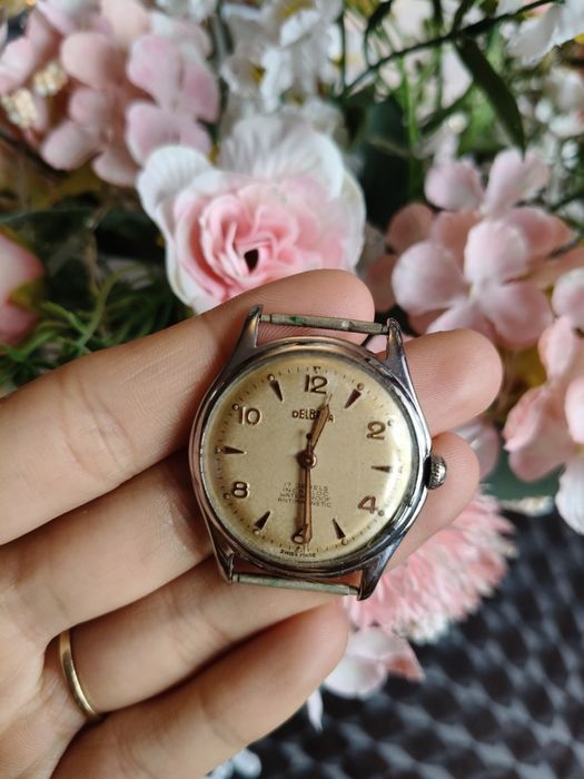 Zegarek męski szwajcarski mechaniczny Delbana 17 kamienj