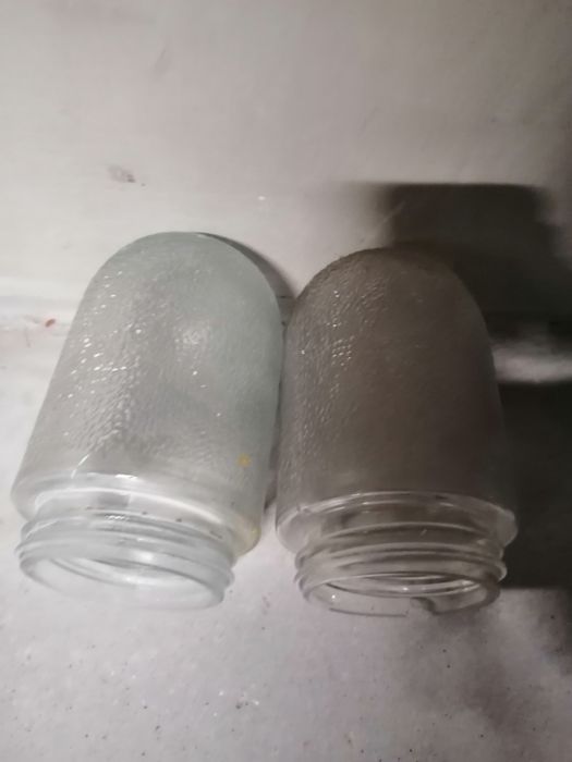 Szklane klosze do lamp PRL