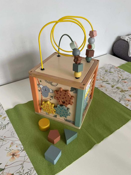 Smiki kostka edukacyjna drewniana - jak nowa