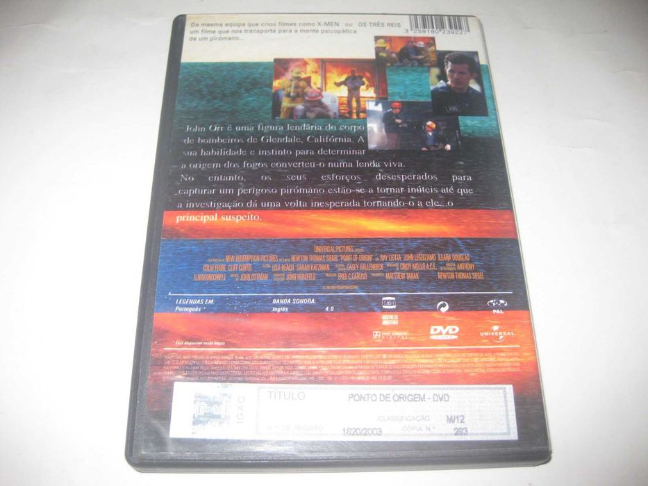 DVD "Ponto de Origem" com Ray Liotta/Raro!