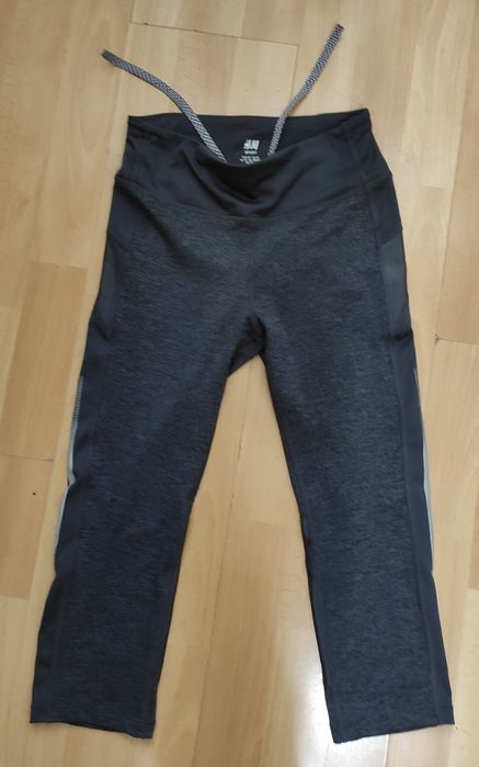 Szare spodnie legginsy h&m