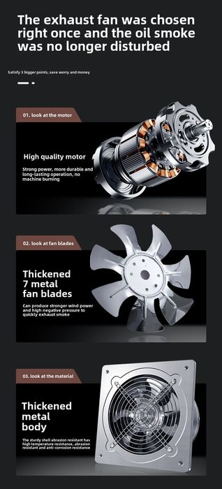 Extrator 150mm em metal