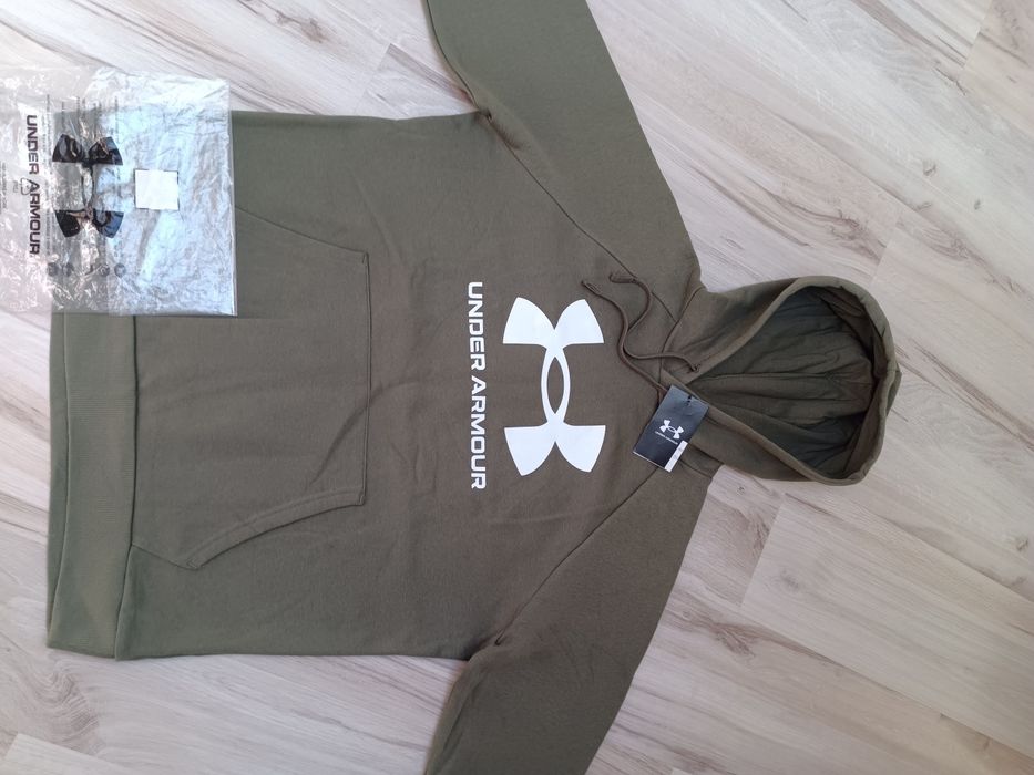 Bluza bawełniana męska khaki under armour rozmiar m