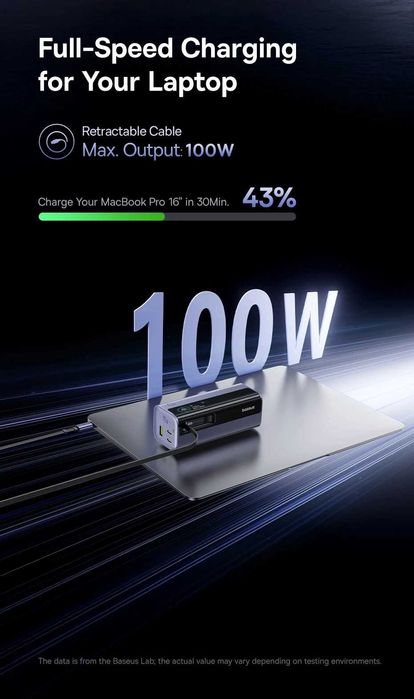 Powerbank BASEUS EnerGeek GR11 для ноутбука 145Вт 20,000мАг