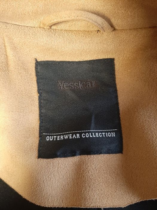 Kurtaka pocahontas z frędzlami Yessica beż jesienna ekoskóra M nowa