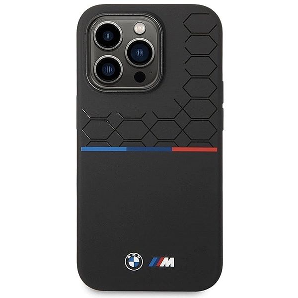 Etui BMW Silicone Pattern na iPhone 15 Pro - czarne