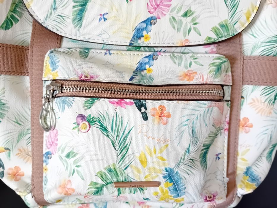 Mochila estampado tropical