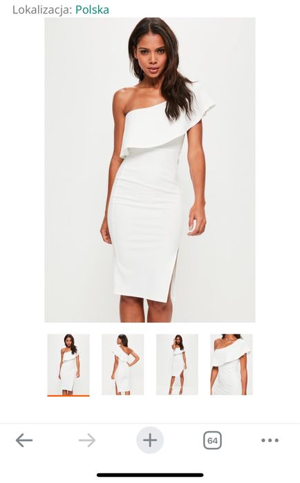 NOWA elegancka sukienka na jedno ramię Missguided