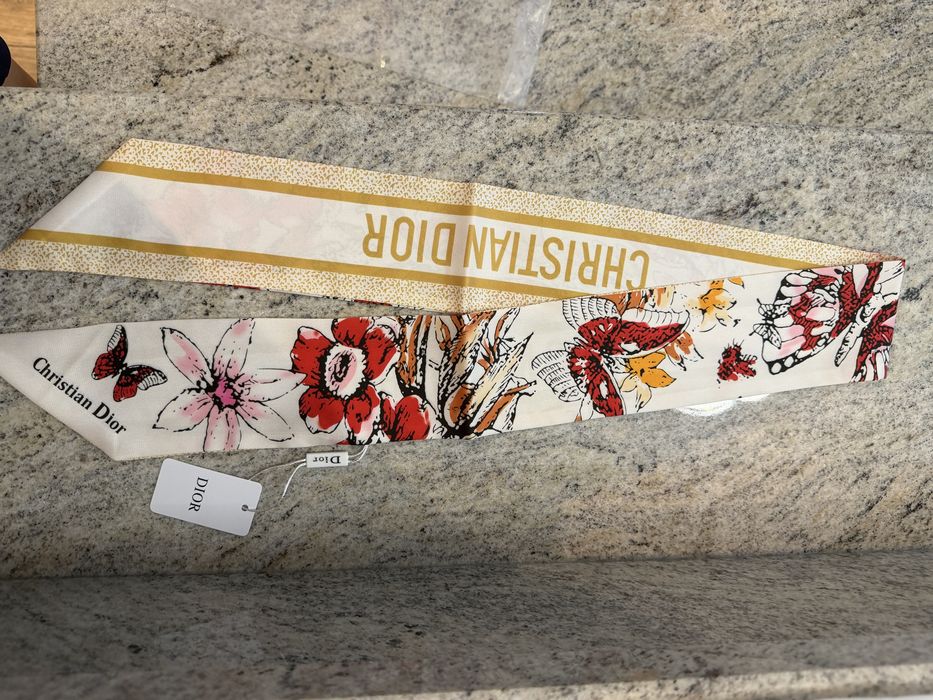 Dwustronna apaszka twilly christian dior 100% jedwab nowa