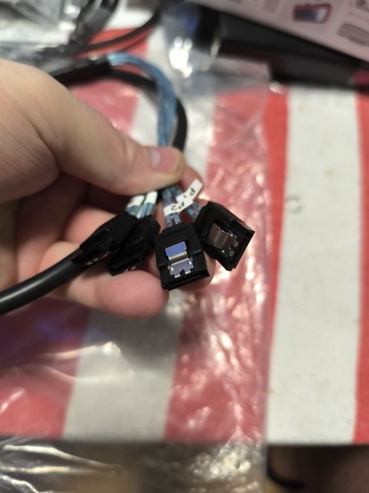 Cabo Mini SAS para SATA externo Mini SAS HD SFF 8644 para 4 portas ser