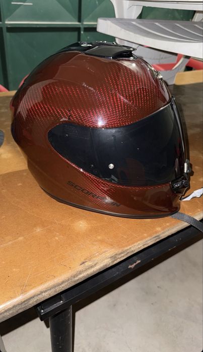 Capacete Scorpion Evo exo 1400 Air em carbono tamanho L