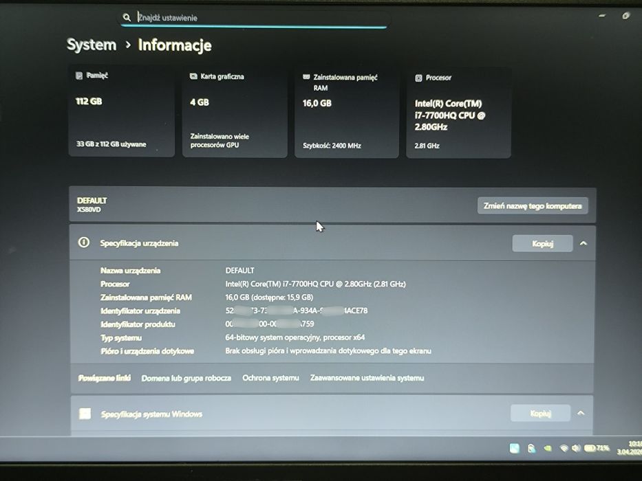 Laptop ASUS VivoBook Pro