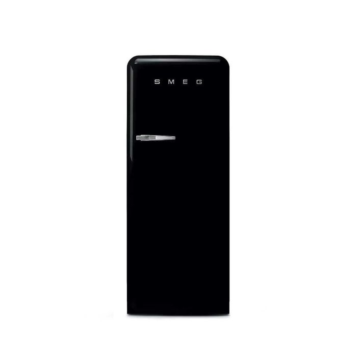 Frigorífico SMEG de 60 cm, estilo anos 50, com dobradiça à direita e compartimento para gelo, Preto