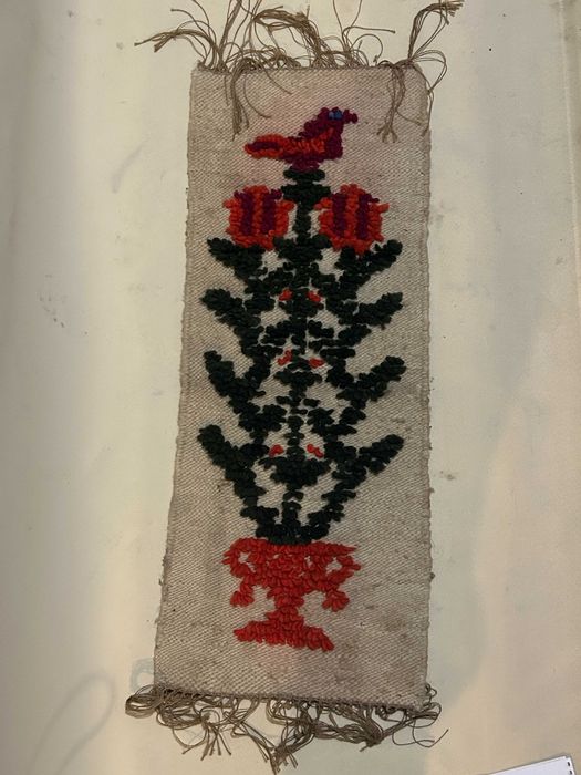 Mały KILIM na ścianę - PRL ! - 29 x 65 cm